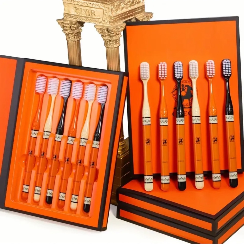 Toothbrush Set 6pcs Luxury Vibes Adult Giftable Item NEW Gift Boxed